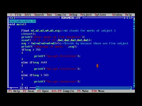 Video 21 : Display student grade using switch case in C programming