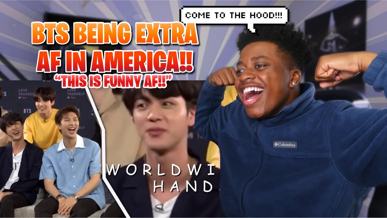 FIRST TIME REACTING TO BTS BEING EXTRA AF IN AMERICA!! **THEY REALLY ARE EXTRA AF!**