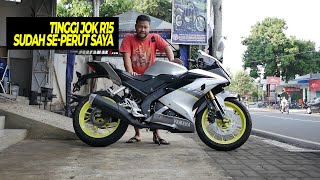 Orang Pendek Naik Yamaha R15 V3.0 🏍 Jinjit Balet 🤣 #yamaha #r15 #orangpendek #r15v3 #yimm #naikmotor