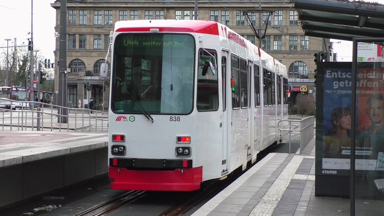 Straßenbahn Krefeld - Mitfahrt im M8C auf der Linie 044