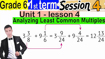Analyzing Least Common Multiples - Grade 6 - 1st term - Session 4