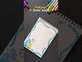 Easy border design ideas : 14 | Project work | #art #frontpage #shortsviral