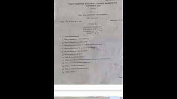 Bcom 1 St sem business management question paper