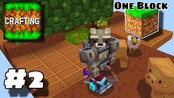 Crafting and Building - One Block Survival Gameplay part 2