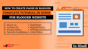 How to Create About Us, Contact Us, Privacy Policy page for Blogger Website | Step-by-Step Tutorial