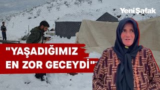 Çadır kentte yaşayan Suriyeli kadın gözyaşlarıyla anlattı: Yaşadığımız en zor geceydi Resimi