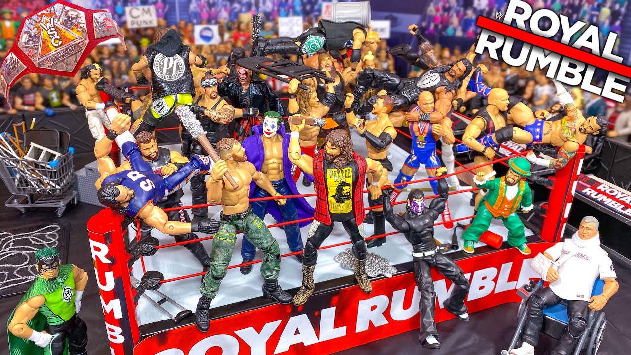 Royal Rumble Wwe Action Figure Match Hardcore Championship Youtube