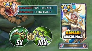 HANABI SUPER SLOW HACK BUILD + ONE PENETRATION ITEM 🔥, PERFECT GAMEPLAY.| SOLO RANK MLBB 2024.