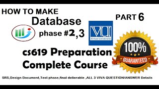 Design Document part 6 last | live example Database Diagram |CS619