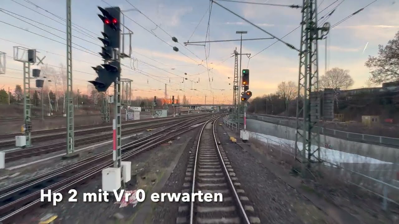 Führerstandsmitfahrt Streckenkunde ALA nach AH / Langenfelde - Hamburg Hbf Br101 Bereistellung 4k