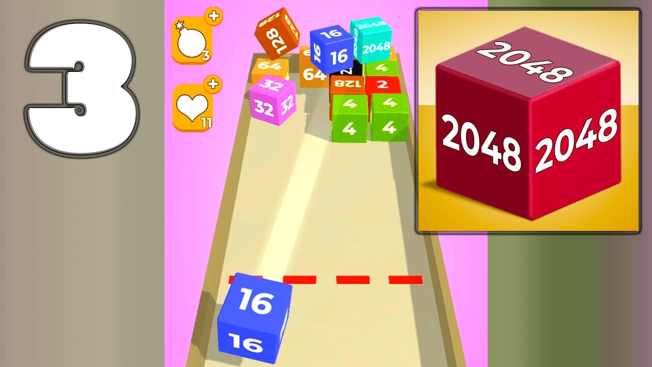 Chain Cube: 2048 3D - Gameplay Walkthrough Part 3 (iOS, Android) - YouTube