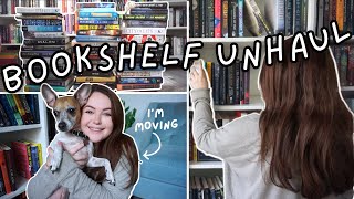 UNHAUL BOOKS WITH ME // i'm moving so time to clear out my books & a bookshelf tour EP. 1