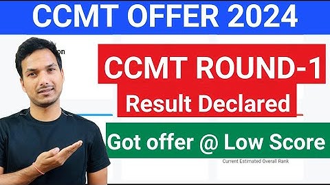 CCMT ROUND-1 Result declared || NIT M.tech admission 2024 || CCMT COUNSELLING 2024