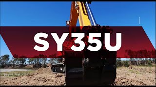Sany Sy35U Excavator In Action