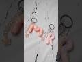 Turning Foam Clay Into Cute Letter Keychains 💖#viral #handmade #diy #airdryclay #keychain