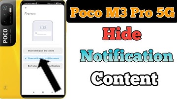 How to Hide Notification Content in Poco M3 Pro 5G | Poco m3 Pro  lock screen notification off Kare
