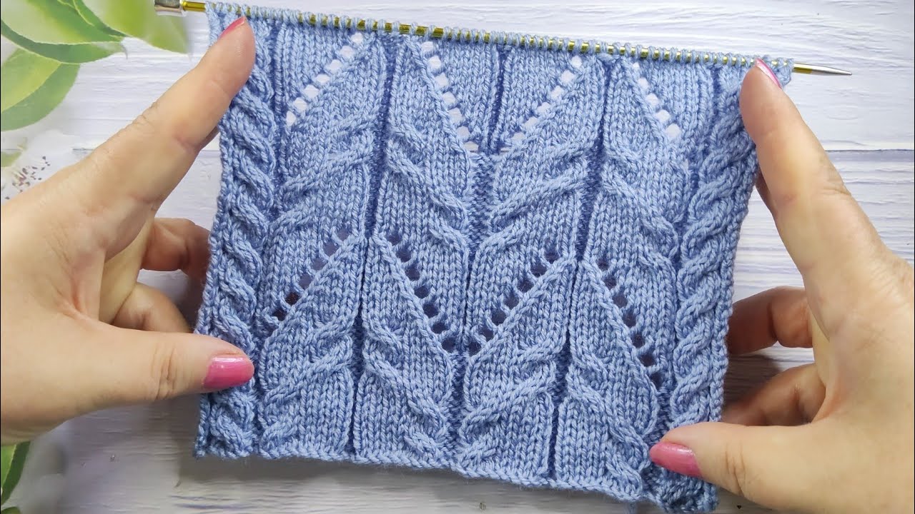 Lace Cable Knit Stitch | Ajour-Zopfmuster stricken | Punto Trecce Traforate| Point Torsades Ajourées