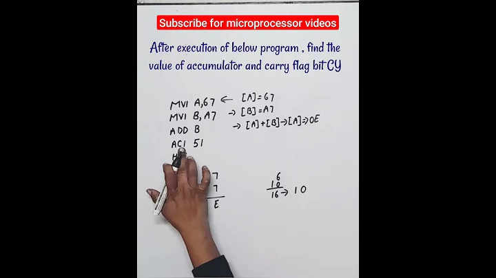 find the value of accumulator in 8085 microprocessor