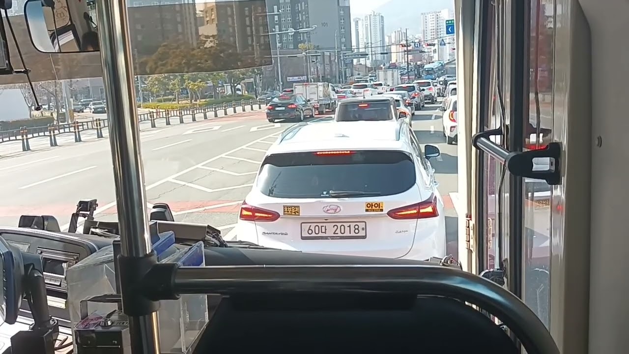 [새차 냄새 느좋~, 주행영상] 부산 부일여객 1001번