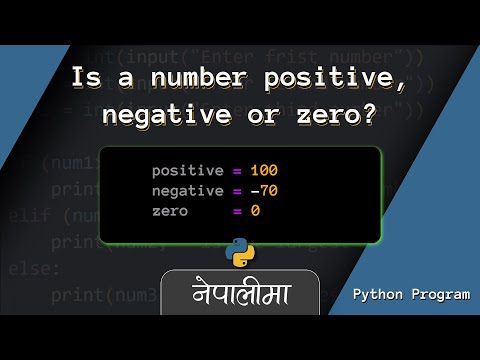 Python program to find a number is positive, negative or zero