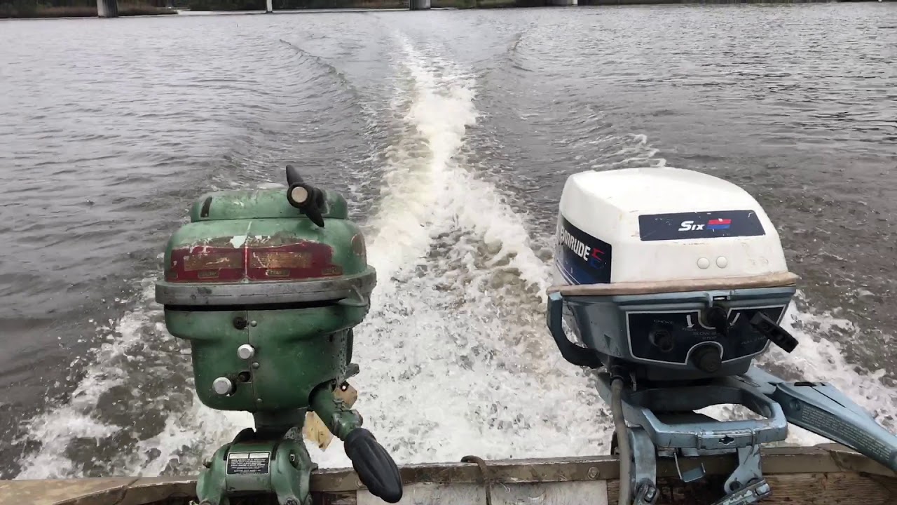 Running Two 6HP Antique Outboard Motors YouTube