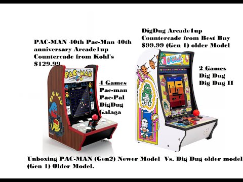 Unboxing Pac-Man 40th anniversary Arcade1up Countercade from Kohl's and compare it with older model from Johnny Liu