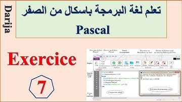 Exercice 7 Langage de programmation _ Pascal_ لغة البرمجة