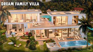 Luxury Dream Vacation Family Home | Sims 4 Speed Build & Tour | NO CC