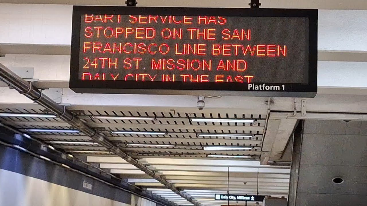 BART Train & platform announcements action in SF (7/24/2025) - YouTube