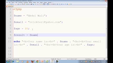 5New PHP MySQL Tutorials in Urdu Hindi part 5 local variables