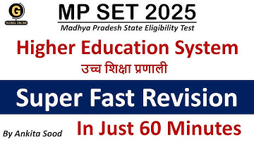 Higher Education System Complete Revision for MPSET 2025 |Paper 1 Most Important Topics Preparation