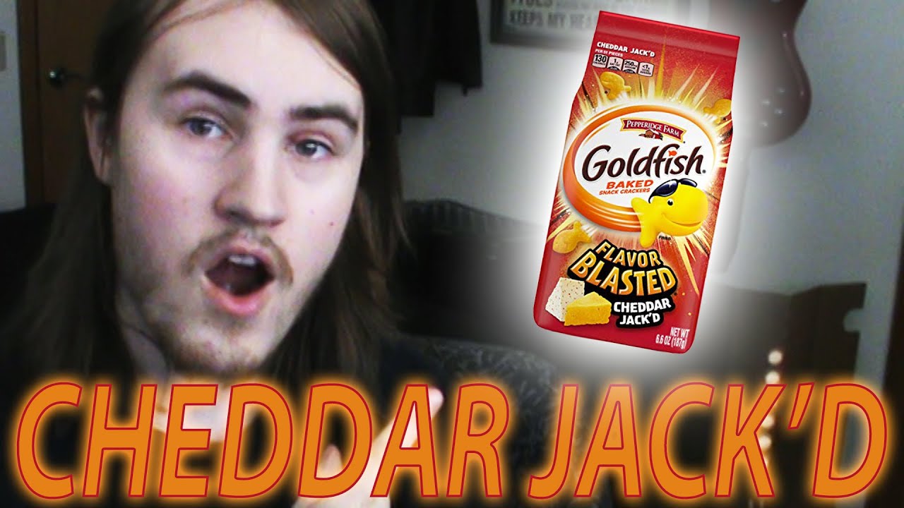 GOLDFISH FLAVOR BLASTED CHEDDAR JACK'D FLAVORED CRACKERS REVIEW YouTube
