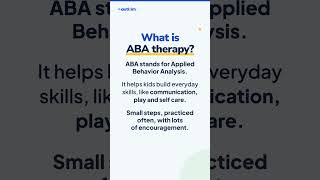 What is ABA therapy #Shorts