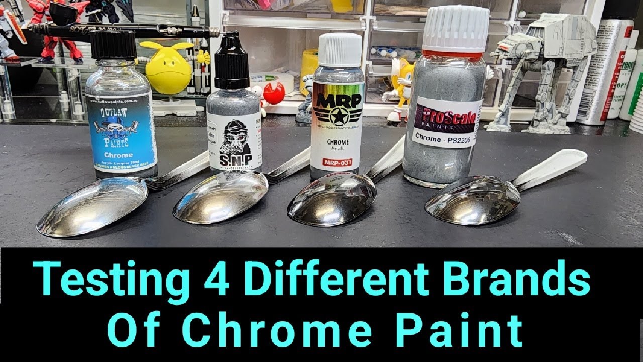 Testing 4 Different Brands Of Chrome Paint For Plastic Models 