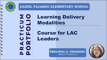 Practicum Portfolio for LAC Leaders with artifacts, annotation and reflected summary
