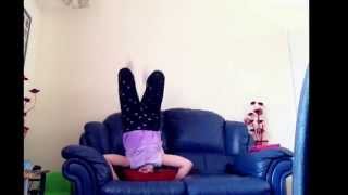 Gymnastic Tricks On The Couch