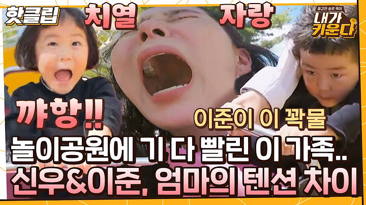 ♨핫클립♨ 놀이공원에 영혼 털린 엄마 김나영과 성격이 보이는 신우&이준｜내가키운다｜JTBC 211201 방송