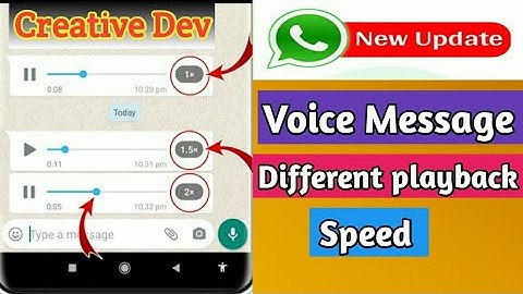 WhatsApp Audio PlayBack Speed New Update | WhatsApp Different Playback Speeds For Voice Messages
