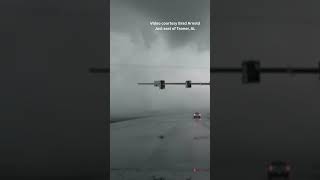 Tornado Bears Down Just East Of Tanner, Alabama