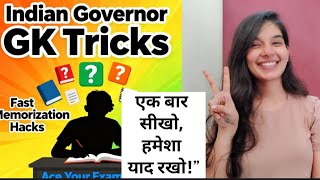 ⚡Memorize All Governors & States in Minutes | GK Shortcut for Bank & SSC Exams ⚡ | SSC #ibps  #ssc