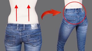 Great trick how to upsize low waist jeans to high one!