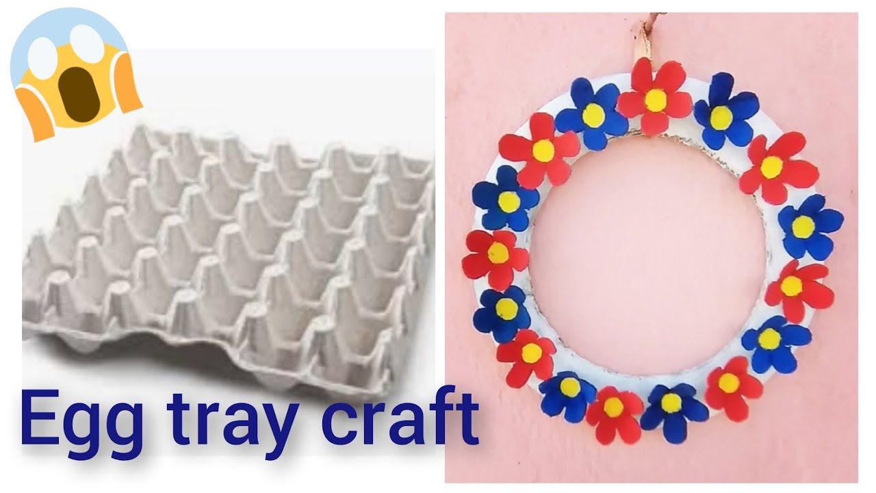 Egg tray wall hanging Egg tray craft ideas easy Egg tray craft wall