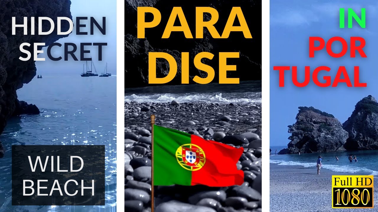 PORTUGAL PARADISE BEACH NEAR LISBON - Praia Ribeiro do Cavalo Beach Sesimbra 2022 HD PT