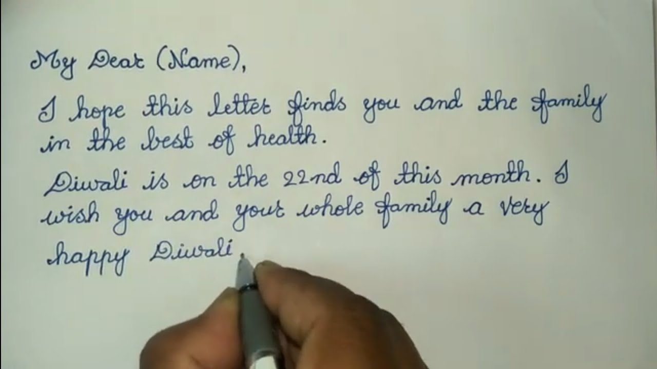 Write A Letter To Your Friend Advising Him To Celebrate Diwali Without Crackers In English Youtube