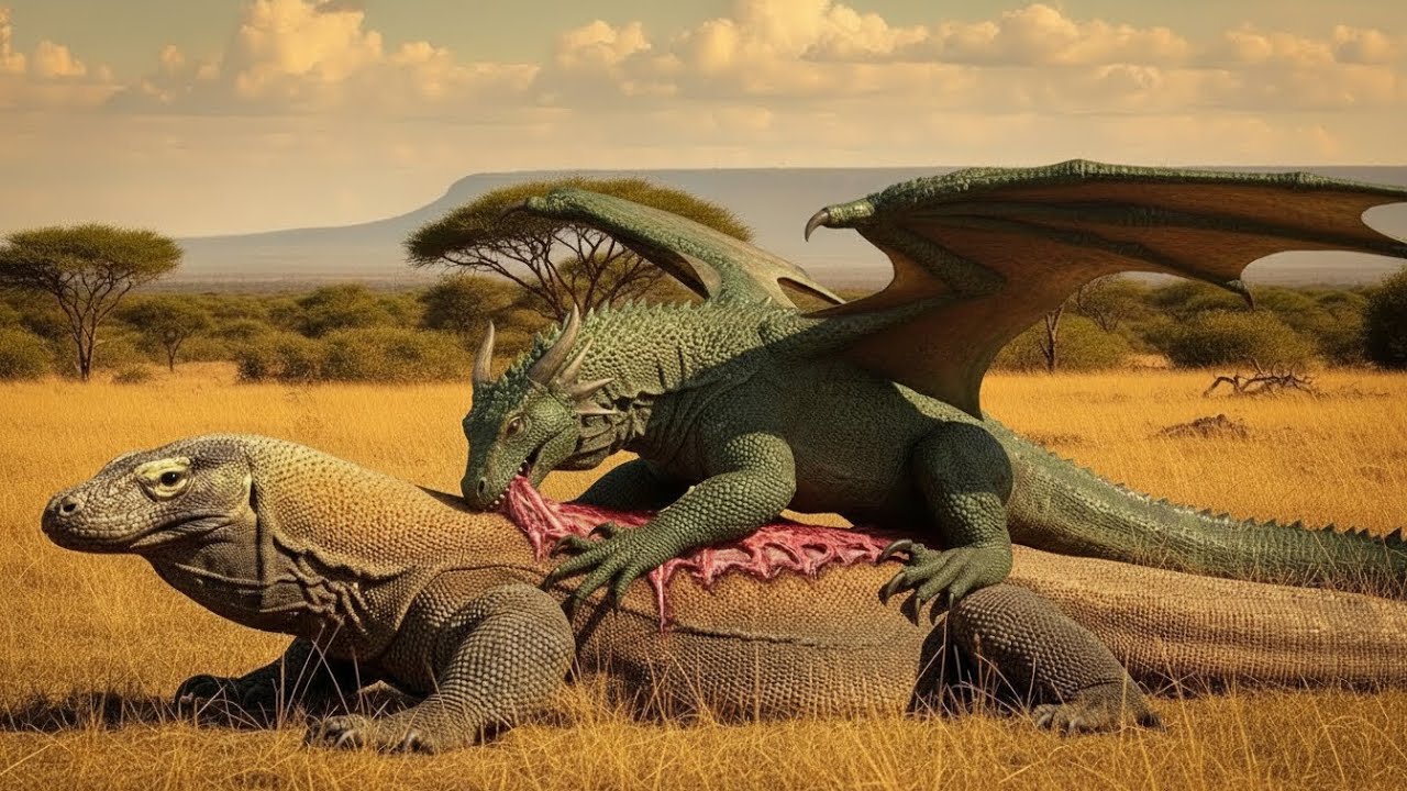 Survival of the Fittest: Komodo Dragon Takes on the Mighty dragon 🐉