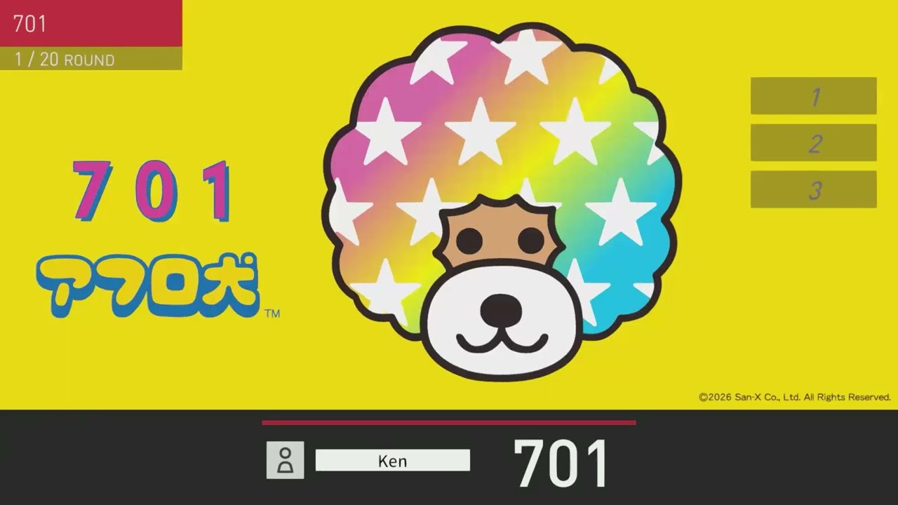 日本ダーツ祭り2026限定版】サンエックスユニバース アフロ犬 ダーツ