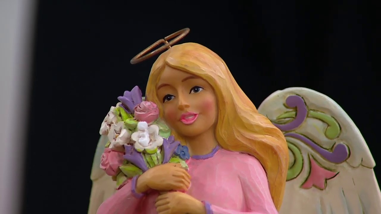 Jim Shore Heartwood Creek Loving Spring Angel Figurine on QVC