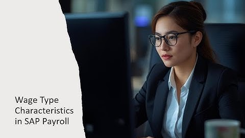 Wage Type Characteristics in SAP Payroll #sappayroll #saphcm
