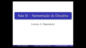 Introdução à Programação - Aula 01 - Apresentação da Disciplina