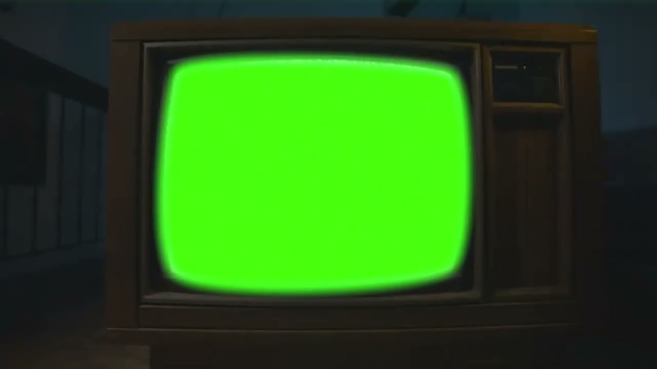 Zoom Out of TV (Green Screen)